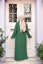 Green Hijab with Dress Double Set 76852Y - 4
