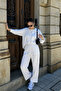 White Long Sleeve 100% Cotton Muslim Shirt Set Sh365 - 3