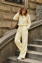 Yellow Long Sleeve 100% Cotton Muslim Shirt Suit Sh365 - 4