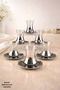 Derya Series Glass Titanium Coated Tea Cup Set for 6 People - Luxury Dowry Tea Set - 12 Pieces