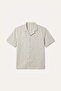 Boxy Fit Apaş Collar Short Sleeve Checkered Ecru Shirt G4148Ax26Sm - 7