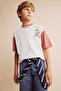 100% Cotton Smiley World Oversized Crew Neck Back Printed Short Sleeve Ecru T-Shirt for Boys H8314 - 3