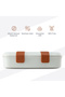 Steel Core Bento Stainless Steel Lunch Box – 839ml, 2 Compartment-Ivory Terracotta - 6