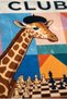 Giraffe Club Chess Pattern 4-Piece Throw Pillow Cover Set, Colorful Striped Retro Decorative Velvet Pillowcase - 4