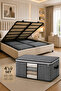 4 Pieces of Luxury Windowed Closet Organizer Compatible with Base and Under-Bed Storage, Under-Bed Storage 64X45X22 cm