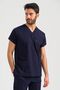 Single Top Navy Blue Lycra Unisex Medical Nurse and Doctor Uniform Surgical Clothing - 3