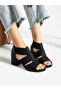 FANCY Black Heeled Women's Shoes