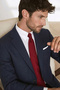 Red Plain Classic Micro Tie