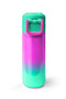 Kids Pink Water Green Color Transitioning Steel Thermos with Straw and Direct Drinking 500 ml 31838 - 2