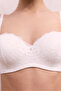Women Lotus Lace White Strapless Wired Bra - 2