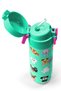 Kids Water Green Neon Pink Dog Patterned Steel Thermos with Straw and Direct Drinking 500 ml 31913 - 3