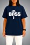 Oversize Father's Day Boss Chest Printed Unisex T-Shirt - 2