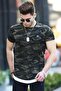 Camouflage Pattern Dark Green Men's T-Shirt 4480 - 2