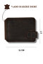 Men's Wallet Card Holder Genuine Leather Wallet Money Clip Double-Sided Use Gift |   Coffee Khaki Axis Reverse - 2