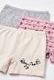 Girl's 3-Piece Cotton Boxer Printed Daily Comfortable Cut (8712-3) - 2