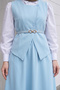 Asymmetric Vest Double Suit Baby Blue - 2