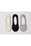 Women's Flat Socks with Lace Bow Detail, 3 Pairs