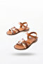 Zri̇n-093 Premium Taba Garni Genuine Leather Women's Sandals