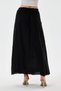 Black Italian 100% Linen Long Linen Skirt with Elastic Waist and Tassels, Sizes 38 - 44 - 5