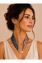 Special Series Silky Satin Zircon Stone and Pearl Detailed Magnetic Scarf - 57cm