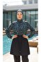 Full Coverage Eye-Catching Beachwear Swim Hijab Swimsuit with Elastic Adjustable Waistband and Gift Bag