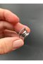 Silver-Colored Steel Snap-On Cartilage Earring, Set of 3, Women's Ear Accessory - 5