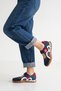 Women's Navy Blue Colored Comfortable Sole Velcro Ballerina Casual Sports Shoes - Comfortable and Lightweight Seferi2043 - 3