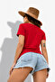 Women's V-Neck Viscose Combed Cotton T-Shirt a Quality - 4