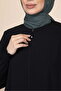 Mevlana Flared Ferace Crepe Fabric Pocketed Zippered 4 Season Women's Hijab Abaya - 8