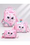 chimola Pink Cat 3'lü Çanta seti (İTHAL)