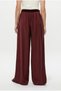 Women's Aviva Woven Modal Belted Waist Elastic Ultra Wide Leg Plum Pants - 5