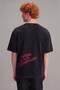Arjen Black Crew Neck Printed Oversized Men's Tshirt - 2