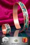 Women's Copper Bracelet Ring Set - Garden Model Special Edition Metal Box Zeolite Sand