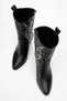 Carla Women's Black Leather Embroidered Dallas Western Cowboy Boots - 3