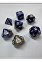 مجموعة من 7 قطع من نرد DND EPOXY Frp، نرد DND للعبة Dungeons And Dragons، نرد ألعاب الطاولة، رخام أزرق بني - 2