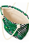 Women's Tropical Leaf Patterned Zippered Large Size Beach Bag with Rope Handle Daily Shoulder Bag - 3