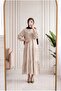 فستان أسوود برودي بنمط مطرز ونصف فتحة - PE600 ستون