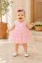 Daisy Patterned Tulle Dress with Ribbed Sleeves, Summer Style, Snap Buttons at the Bottom, Bodysuit for Girls - 2