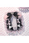 black Handmade 3 Inch PVC Photocard Holder Pink Black Leopard Lace Bow Plush KPOP Polaroid Anime Pho - 3