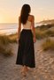 Women's Elastic Waist Skirt - Black - 3