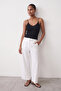 Women's Rope Strap Ribbed Knitwear Undershirt Black 23S1017 - 2
