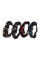 Floral Patterned Beaded Elastic Parachute Model Colorful Hair Band Set - 2