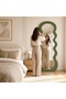 Modern Wavy Full Body Mirror 160 x 60 cm | Large Dressing Mirror | Floor Standing & Wall Hanging | Home Decor Mirror - 2