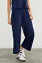 Modal Sweatpants with Tie Waist and Green Front Detail - 7
