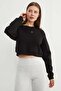 3 Thread Crop Sweatshirt with Heart Accessories - 2