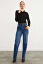 Ribbed Polo Neck Half Button Knit Sweater - 4
