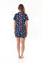 Donut Patterned Shirt Collar Shorts Pajama Set - 6