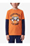 Long Sleeve Cotton Crew Neck Printed T-Shirt - 2