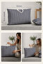 Set of 5 70X50 cm Pillow & Clothes Organizer Bag Navy Blue Striped - 2