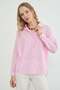 Basic Keten Görünümlü Oversize Gömlek - 5